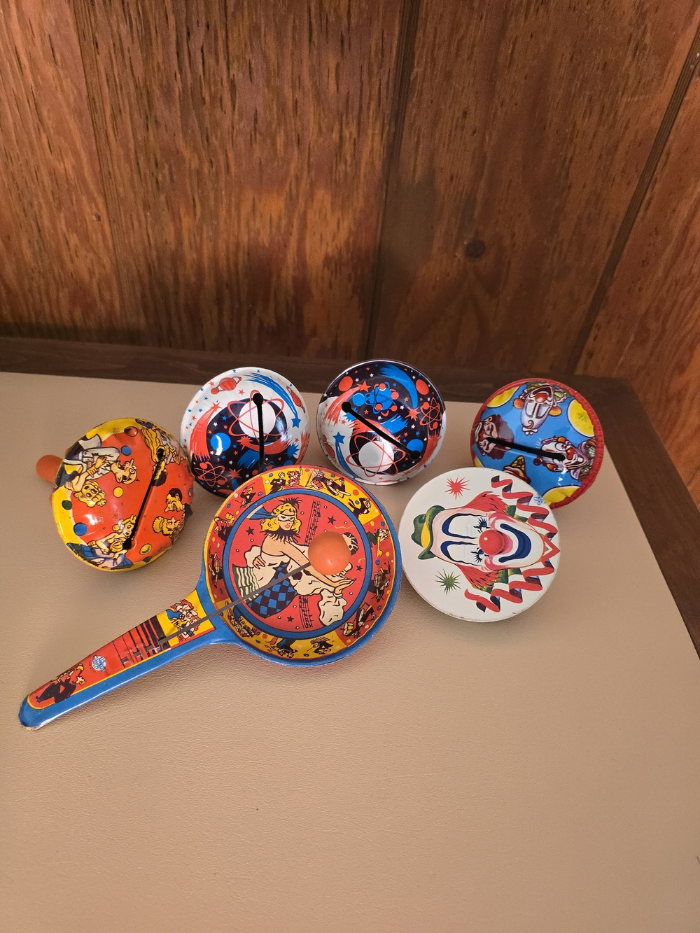 Vintage Tin Litho Noise Maker Lot